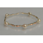 Серебряный браслет с жемчугом