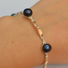 Серебряный браслет с жемчугом