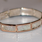 Срібний браслет з золотими накладками