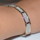 Срібний браслет з золотими накладками