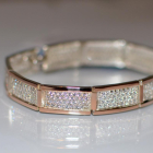 Срібний браслет з золотими накладками