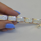 Срібний браслет з золотими накладками