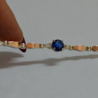 Срібний браслет з золотими пластинами