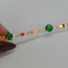 Срібний браслет з золотими пластинами