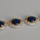 Серебряный браслет с золотом