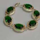 Серебряный браслет с золотом