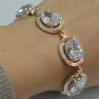 Серебряный браслет с золотом