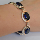 Серебряный браслет с золотом