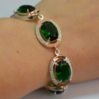 Серебряный браслет с золотом