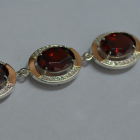 Серебряный браслет с золотом