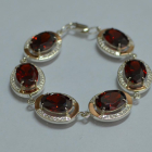 Серебряный браслет с золотом