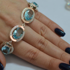 Серебряный браслет с золотом