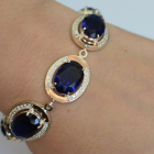 Серебряный браслет с золотом