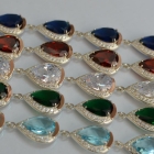 Браслет із срібла з золотом