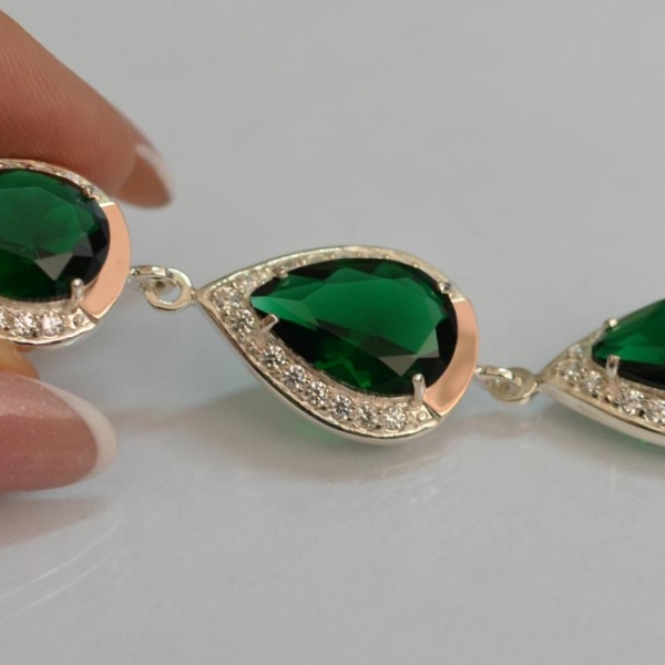 Браслет із срібла з золотом