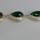 Браслет із срібла з золотом