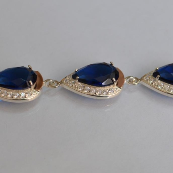 Браслет із срібла з золотом