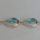 Браслет із срібла з золотом