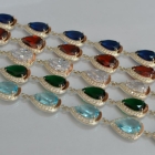 Браслет із срібла з золотом