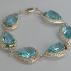 Браслет із срібла з золотом