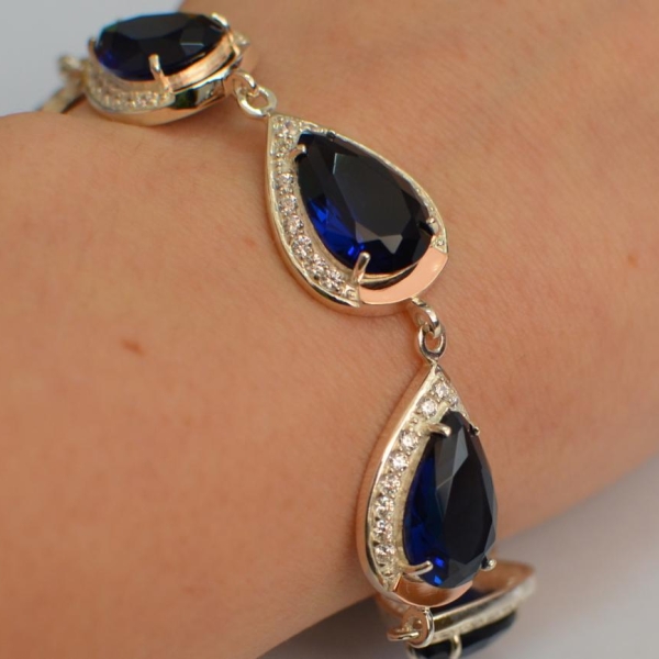 Браслет із срібла з золотом