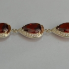 Браслет із срібла з золотом