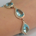 Браслет із срібла з золотом