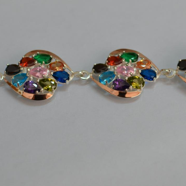 Срібний браслет з золотом