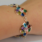 Срібний браслет з золотом