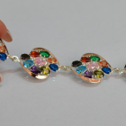 Срібний браслет з золотом