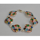 Срібний браслет з золотом