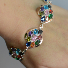 Срібний браслет з золотом