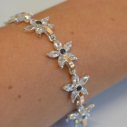 Срібний браслет з напайками із золота