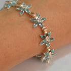 Срібний браслет з напайками із золота