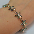 Срібний браслет з напайками із золота