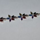 Срібний браслет з напайками із золота