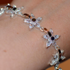 Срібний браслет з напайками із золота