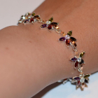 Срібний браслет з напайками із золота