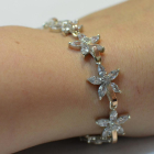 Срібний браслет з напайками із золота