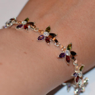 Срібний браслет з напайками із золота