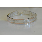 Срібний браслет з пластинами із золота