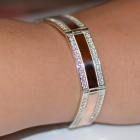 Серебряный браслет с пластинами из золота