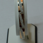 Срібний браслет зі вставками з золота