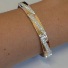 Срібний браслет зі вставками з золота