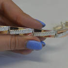 Срібний браслет зі вставками з золота