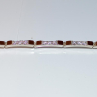 Срібний браслет зі вставками з золота