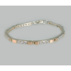 Срібний браслет зі вставками з золота