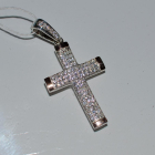 Срібний хрестик з золотими пластинами