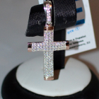 Срібний хрестик з золотими пластинами