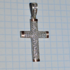 Срібний хрестик з золотими пластинами